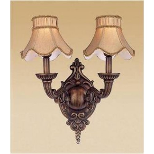 LAMPARA DE PARED CLASICA 2 APLIQUES