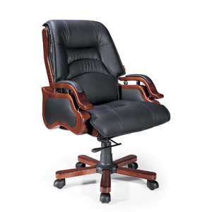 SILLA PRESIDENCIAL CUERO COLOR NEGRO